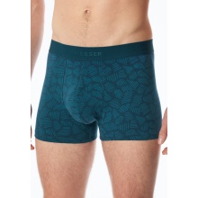 Schiesser Underwear Boxer Shorts 95/5 Woven Elastic Waistband Blue Plain/Patterned Men's - 3 Pieces